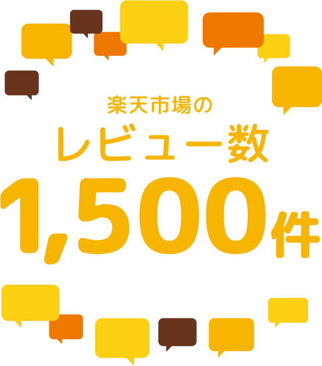 図：楽天市場のレビュー数 1,500件