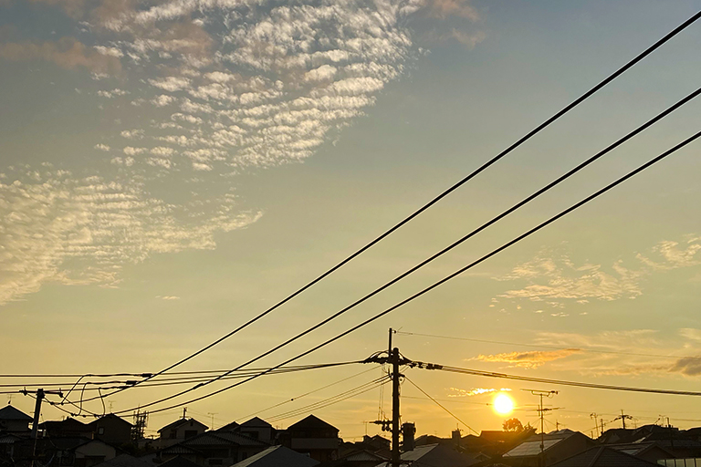 2丁目の夕日